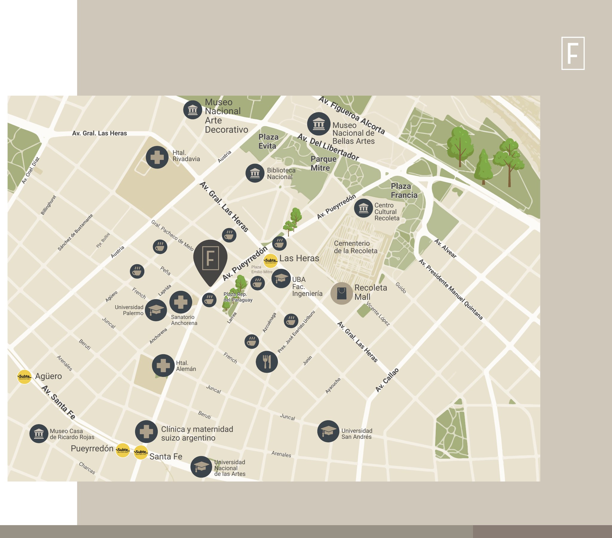 Mapa de ubicación - Recoleta